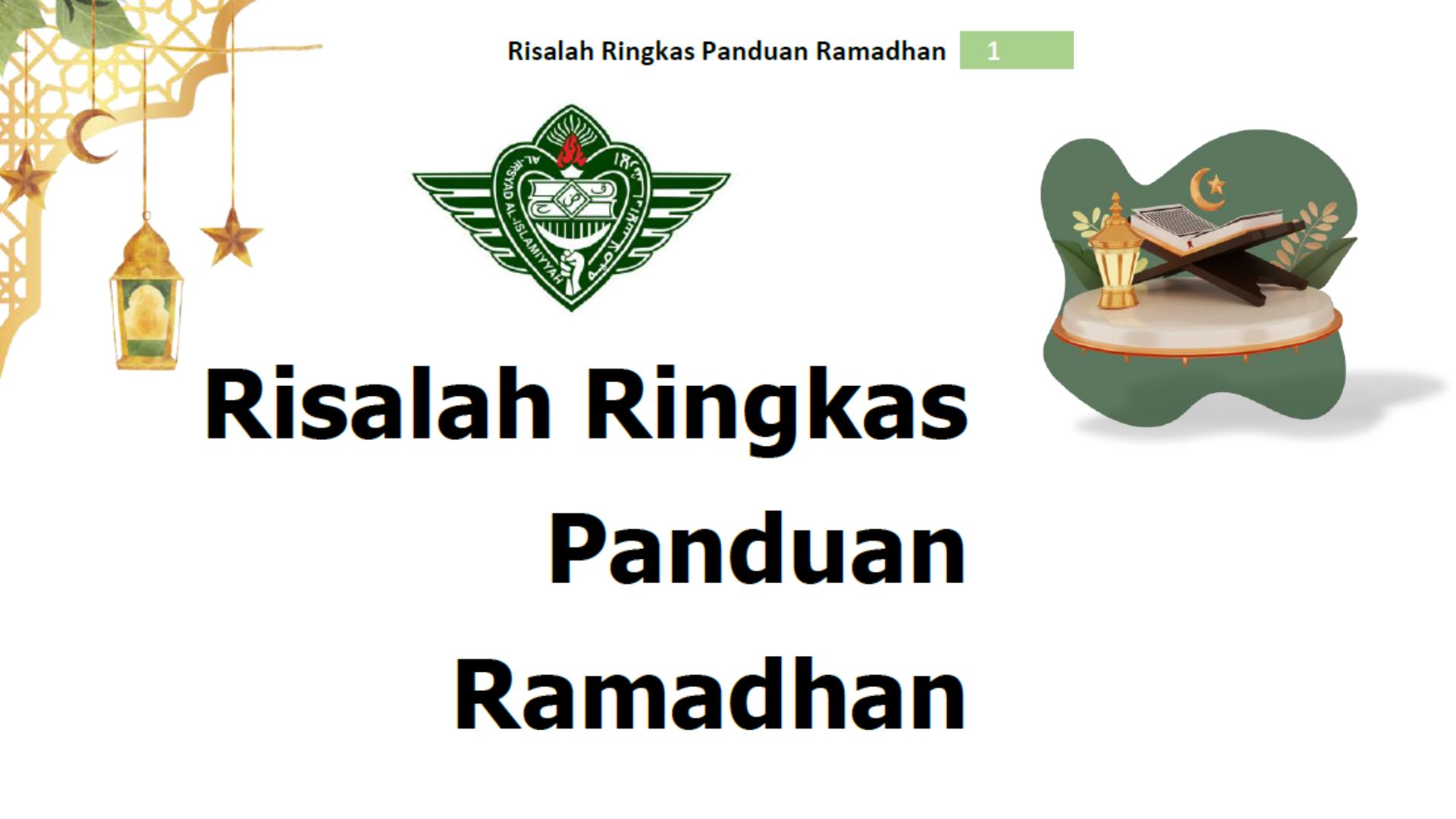 Risalah Ringkas Panduan Ramadhan