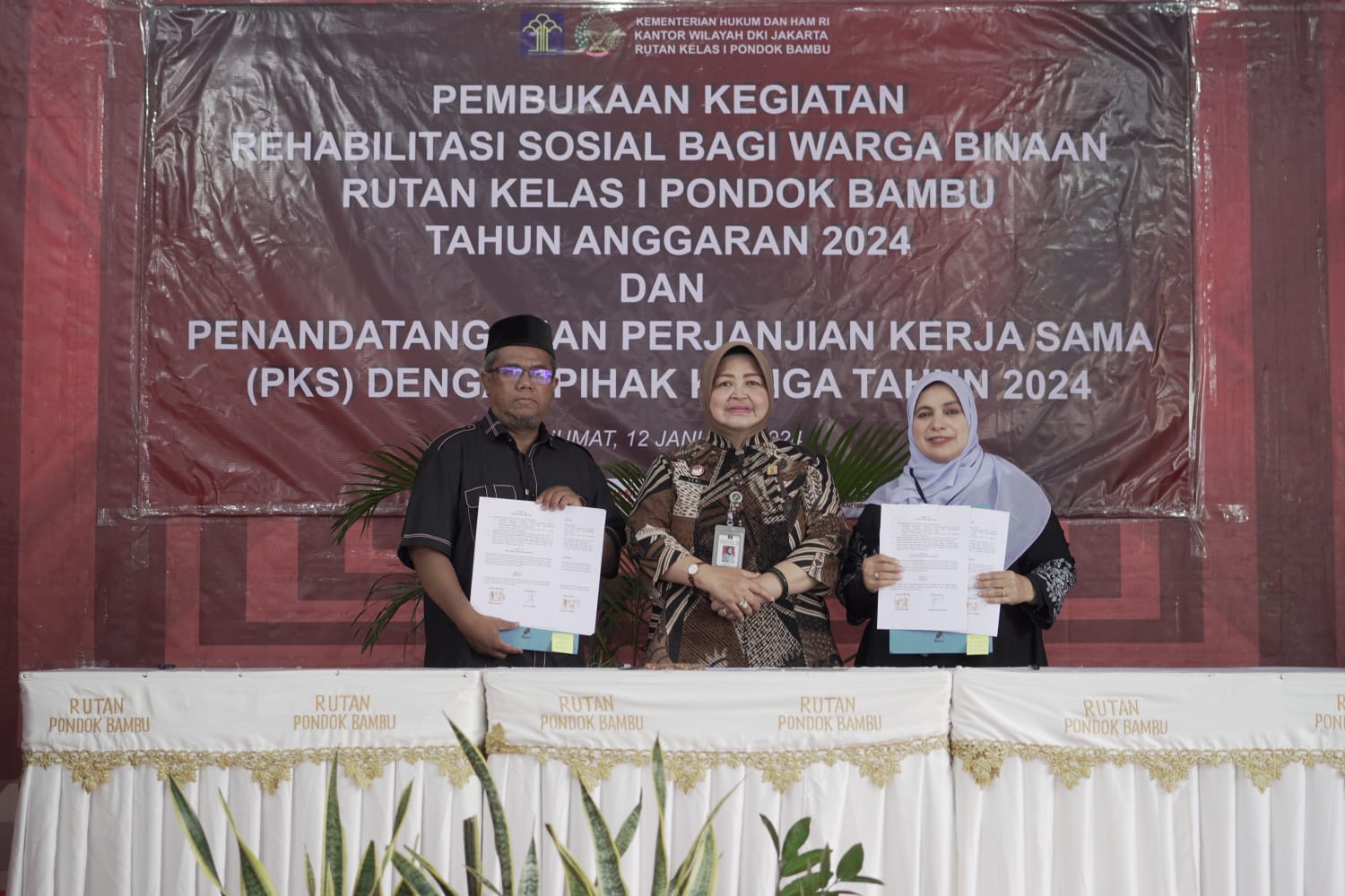 Kerja Sama (MOU) Pembinaan Kerohanian Agama Islam antara PB Wanita Al-Irsyad dengan Rumah  Tahanan Negara Kelas I Pondok Bambu Tahun 2024