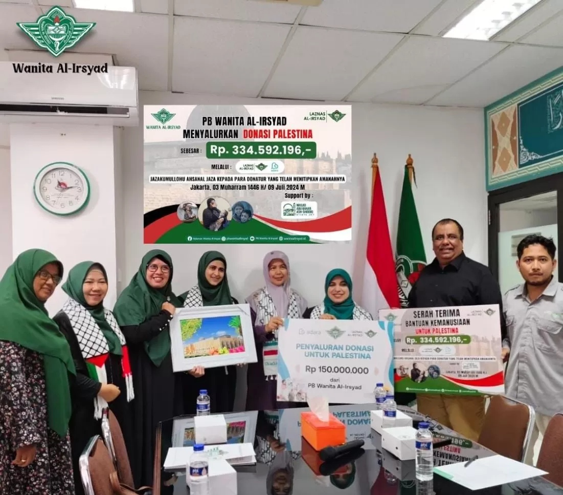 PB Wanita Al-Irsyad Serahkan Bantuan Kemanusiaan untuk Palestina