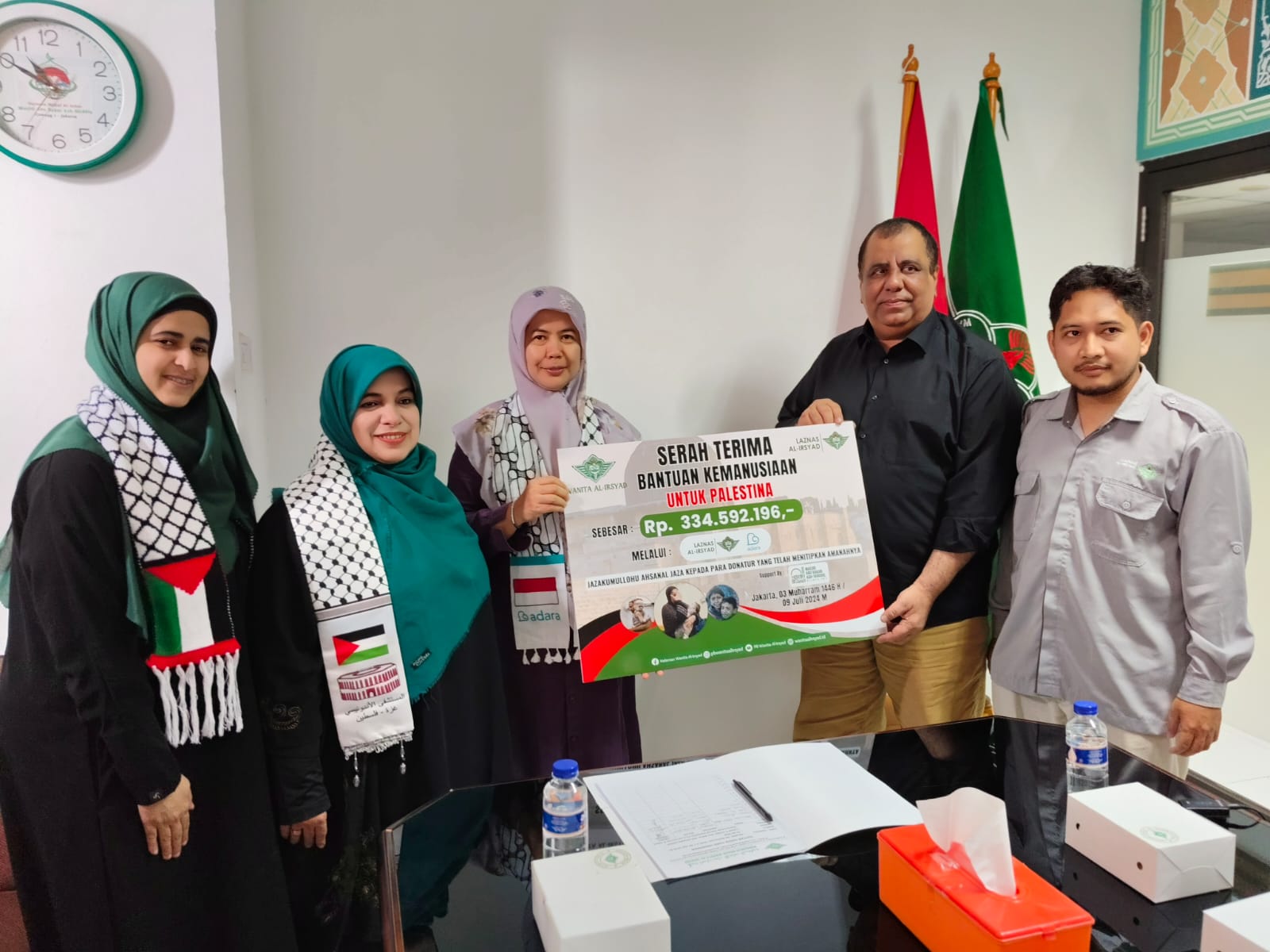 Serah Terima Donasi Palestina Tahap 4 Melalui Laznas Al-Irsyad dan Adara