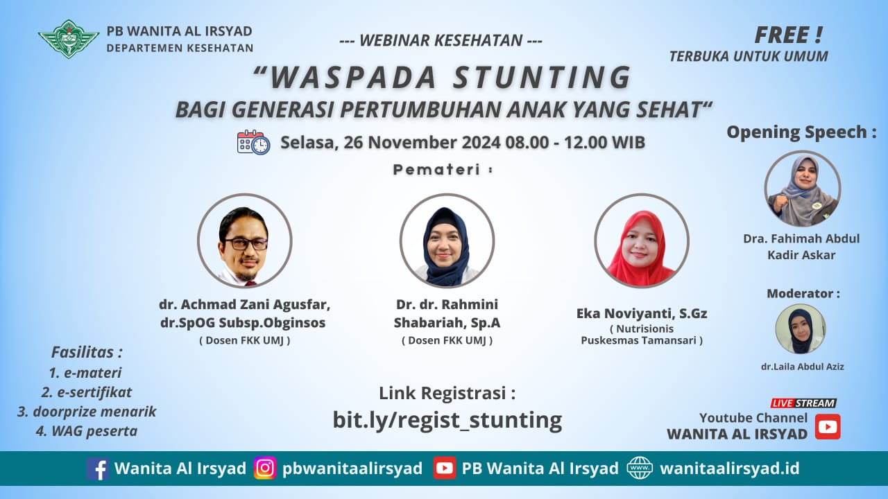 Webinar Kesehatan Waspada Stunting  Bagi Generasi Pertumbuhan Anak yang Sehat