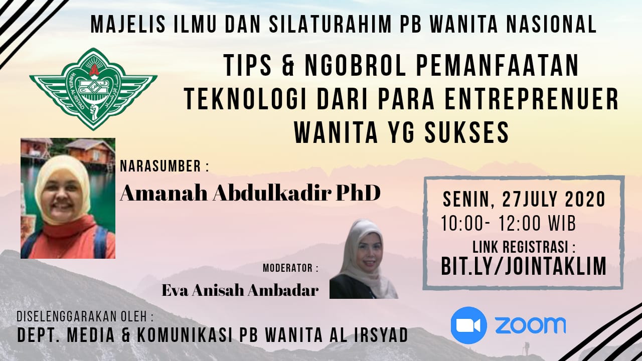 PB Adakan Webinar tentang Pemanfaatan Teknologi oleh Wanita Entreprenuer