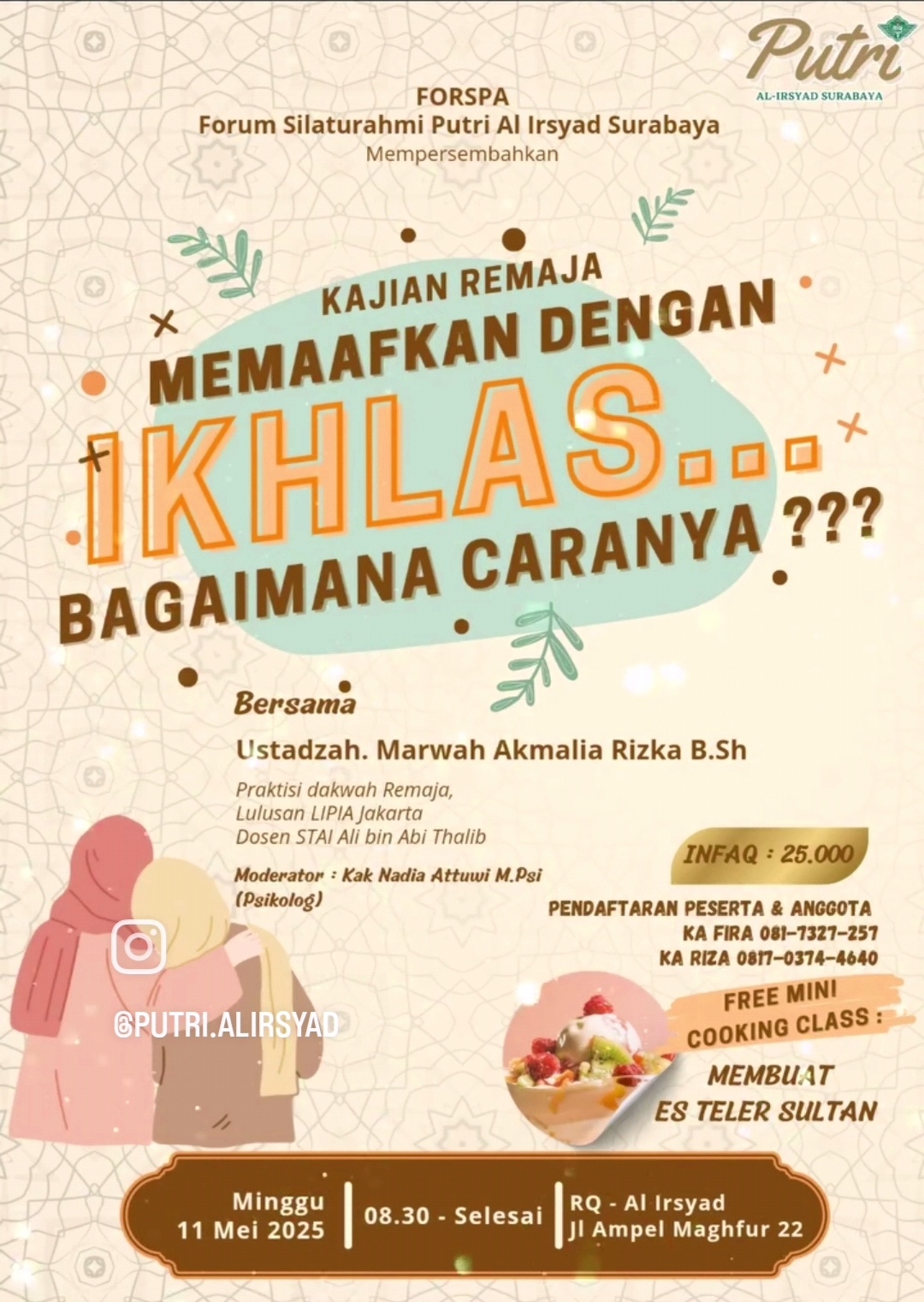Kajian & Cooking Class Keputrian Wanita Al-Irsyad Surabaya