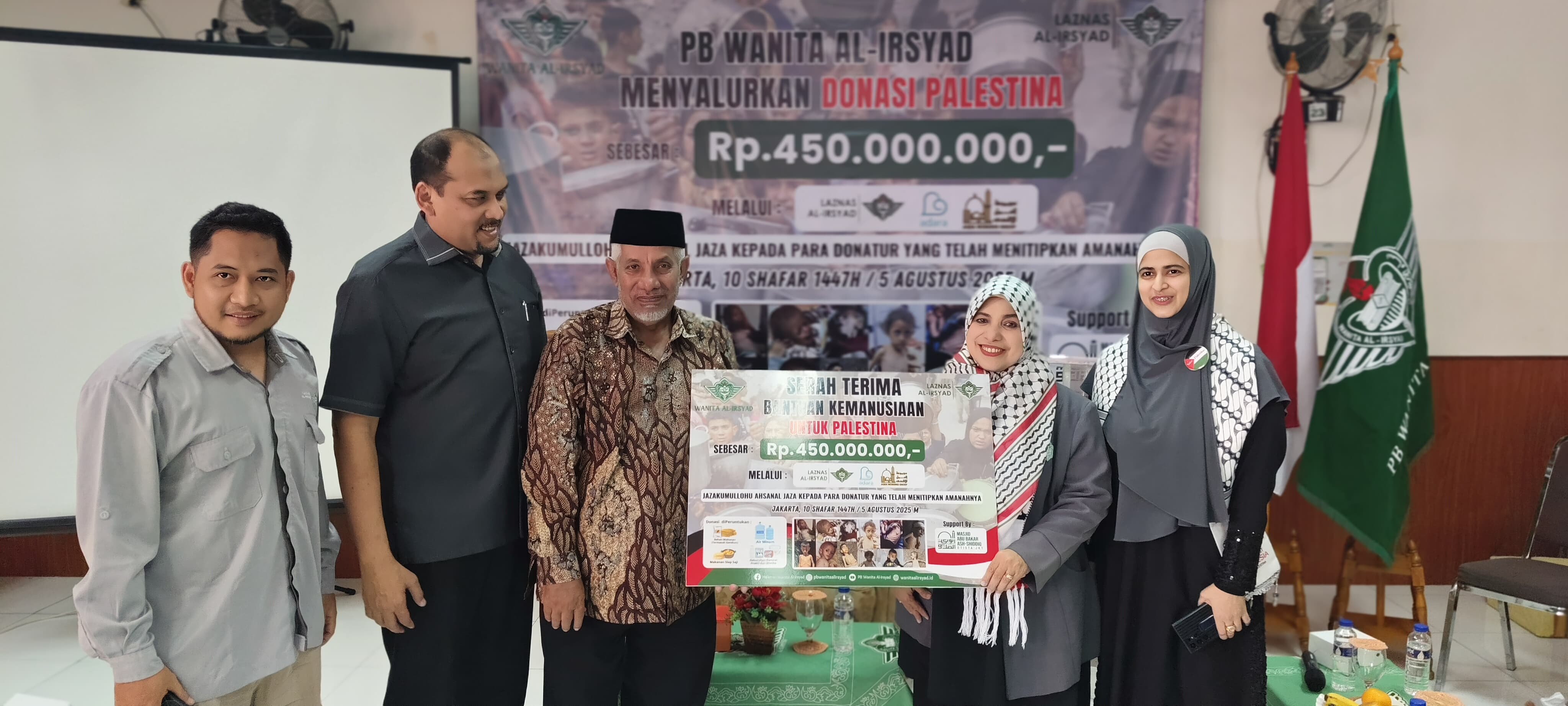 PB Wanita Al-Irsyad Menyalurkan Donasi Kemanusiaan Palestina Tahap IV