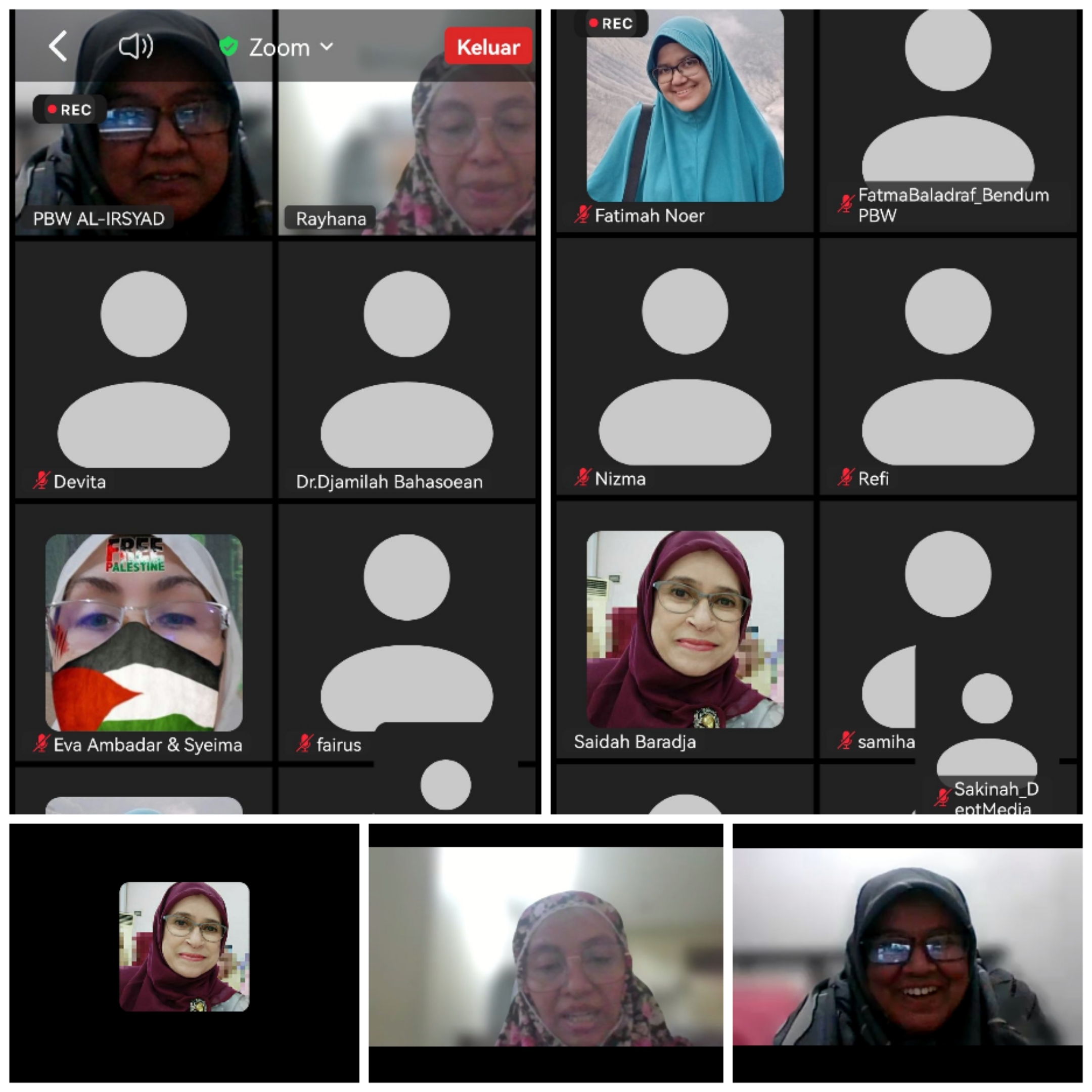 Rapat Zoom Pertama Persiapan Munas Wanita Al-Irsyad 